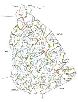 Green County Ky Map Green County Pva