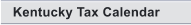 Kentucky Tax Calendar